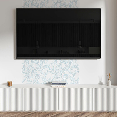 Wandbekleding vinyl Fijn getekende bladeren