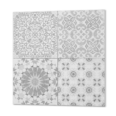 Wandbekleding vinyl Stijlvolle vormen met een bloemenmotief