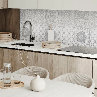 Wandbekleding vinyl Stijlvolle vormen met een bloemenmotief