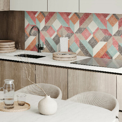 Vinyl wandbekleding Veelkleurige figuren in een geometrische benadering