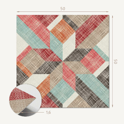 Vinyl wandbekleding Veelkleurige figuren in een geometrische benadering