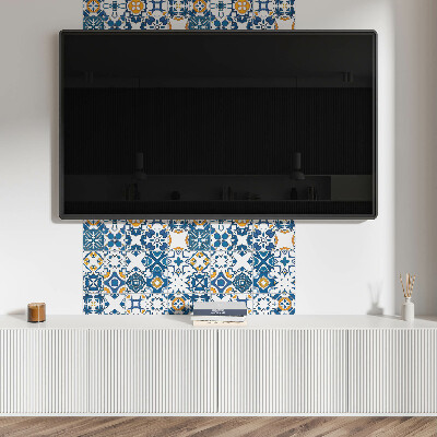 Wandbekleding vinyl De geometrie van mozaïeken in de compositie