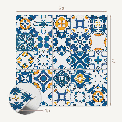 Wandbekleding vinyl De geometrie van mozaïeken in de compositie