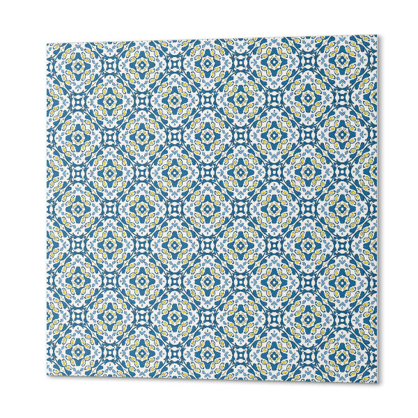 Vinyl wandbekleding Geometrisch met een bloemenpatroon