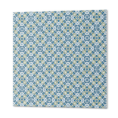 Vinyl wandbekleding Geometrisch met een bloemenpatroon