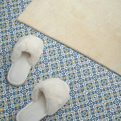 Vinyl wandbekleding Geometrisch met een bloemenpatroon