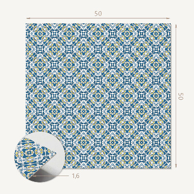 Vinyl wandbekleding Geometrisch met een bloemenpatroon