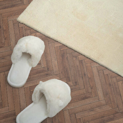 Wandbekleding vinyl Visgraatmotief met hout