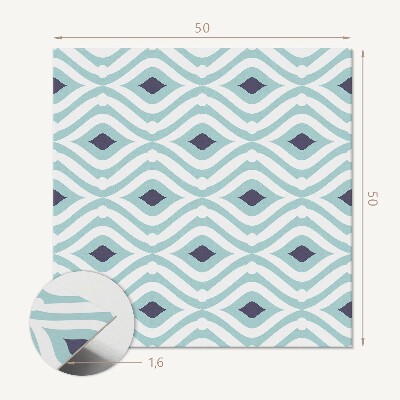 Vinyl wandbekleding Golven met een ruitaccent