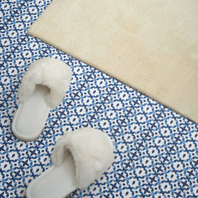 Vinyl wandbekleding Bloemen- en geometrisch ontwerp