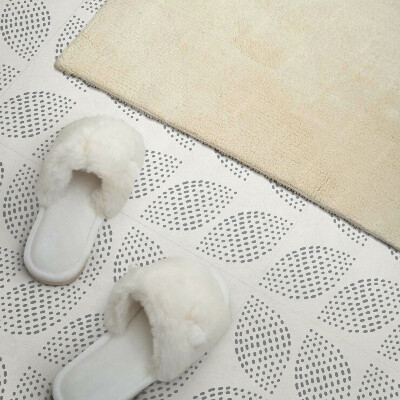 Wandbekleding vinyl Bladeren met stippen