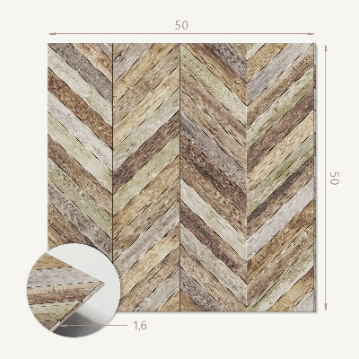 Wandbekleding vinyl Visgraatmotief van natuurlijke planken