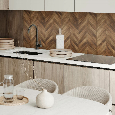 Pvc wandpaneel Planken in een klassiek visgraatmotief