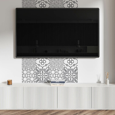 Wandbekleding vinyl Rangschikking van geometrische patronen