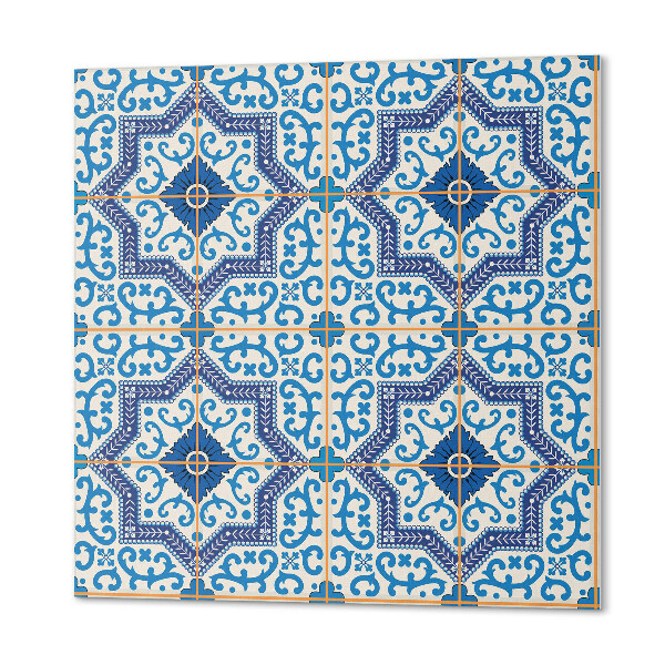 Wandbekleding vinyl Versierde tegels in een klassieke uitvoering