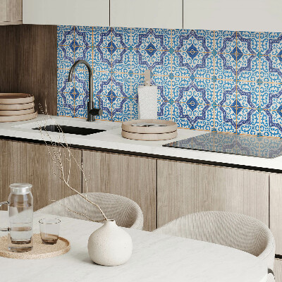 Wandbekleding vinyl Versierde tegels in een klassieke uitvoering