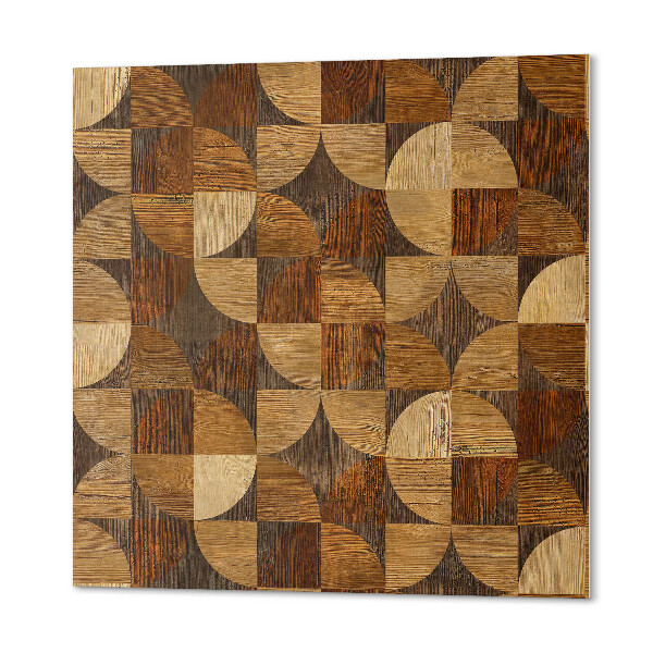 Pvc wandpaneel Houten motief in geometrische stijl