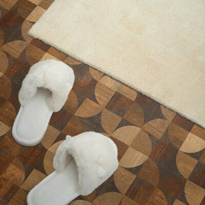 Pvc wandpaneel Houten motief in geometrische stijl