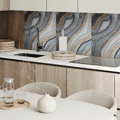 Wandbekleding vinyl Abstracte golven in een lichtgevende stijl