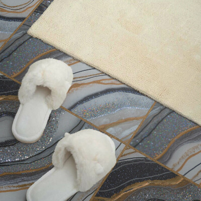 Wandbekleding vinyl Abstracte golven in een lichtgevende stijl