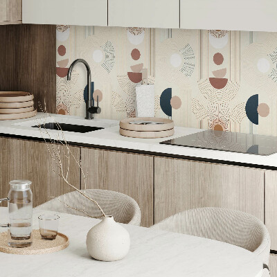 Pvc wandpaneel Lijnen en vormen in een abstracte stijl