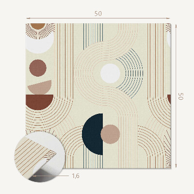 Pvc wandpaneel Lijnen en vormen in een abstracte stijl