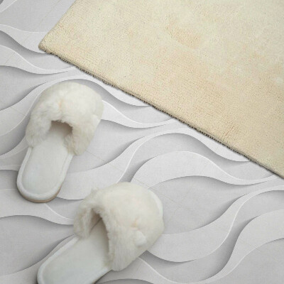 Wandbekleding vinyl Dynamiek van het golvende patroon