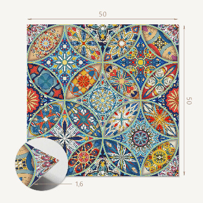 Wandbekleding vinyl Mozaïekgeometrie in symmetrie