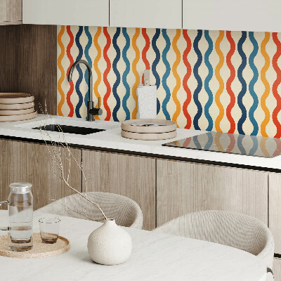 Wandbekleding vinyl Harmonie van golven in een ritmisch patroon