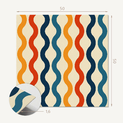 Wandbekleding vinyl Harmonie van golven in een ritmisch patroon