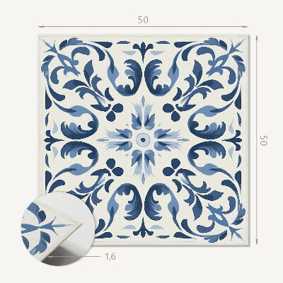 Pvc wandpaneel Bloemenafbeeldingen op tegels