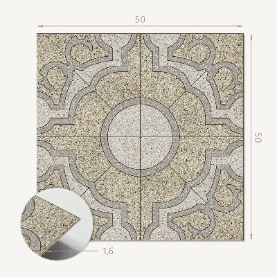 Vinyl wandbekleding Mozaïekpatroon met decoratieve details