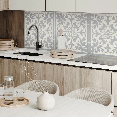 Wandbekleding vinyl Plantenmotief op tegels