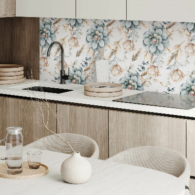 Vinyl wandbekleding Patroon van bloemen en planten