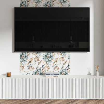 Vinyl wandbekleding Patroon van bloemen en planten