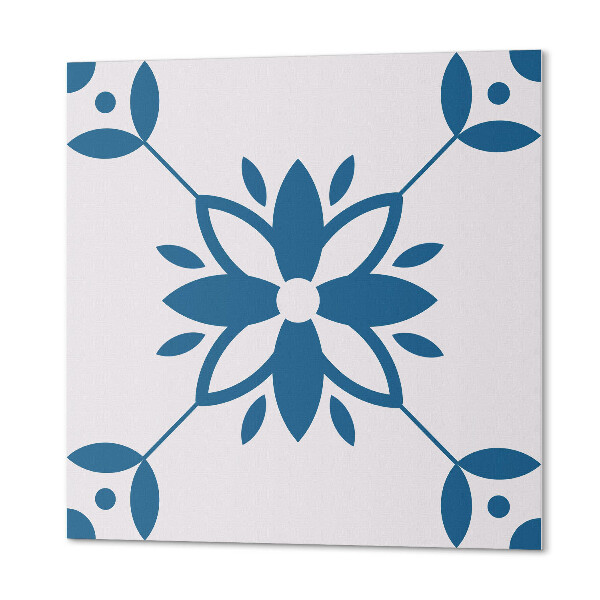 Vinyl wandbekleding Bloemenpatroon met bladaccenten