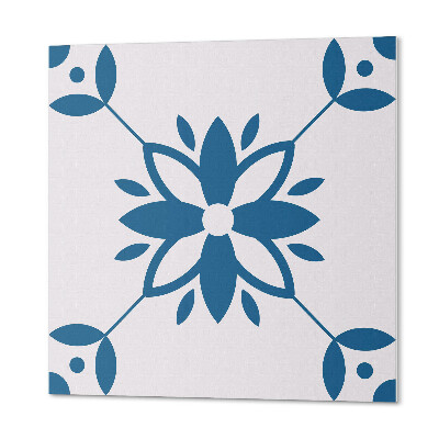 Vinyl wandbekleding Bloemenpatroon met bladaccenten