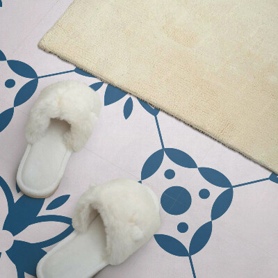 Vinyl wandbekleding Bloemenpatroon met bladaccenten