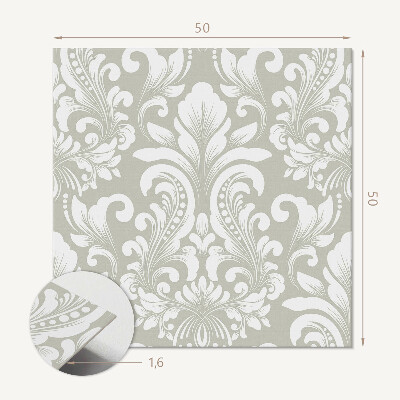 Wandbekleding vinyl Decoratieve plantenpatronen met ornamenten