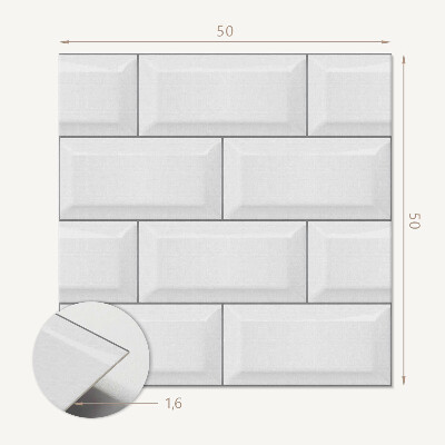 Vinyl wandbekleding Baksteenmotief in een minimalistisch ontwerp