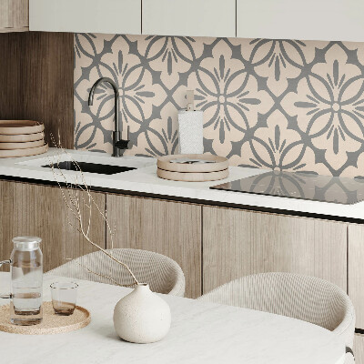 Vinyl wandbekleding Een bloemencompositie met verfijnde elementen