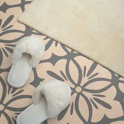 Vinyl wandbekleding Een bloemencompositie met verfijnde elementen