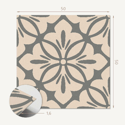 Vinyl wandbekleding Een bloemencompositie met verfijnde elementen