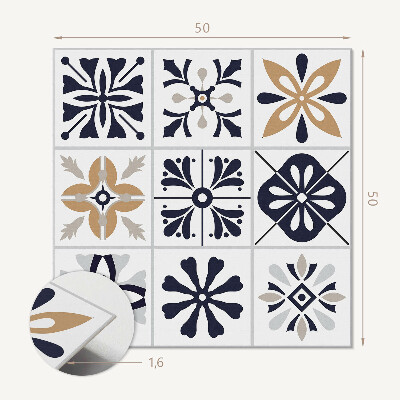 Vinyl wandbekleding Tegels met originele patronen