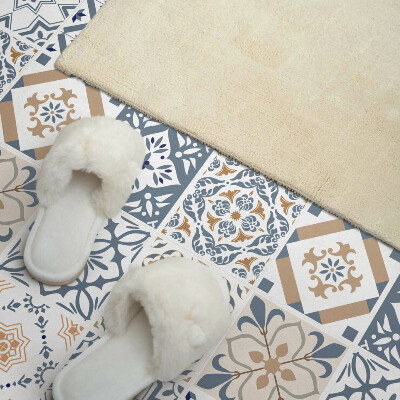 Wandbekleding vinyl Stijlvolle mozaïeken in een geblokt patroon