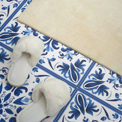 Vinyl wandbekleding Stijlvol bloemenmotief in balans