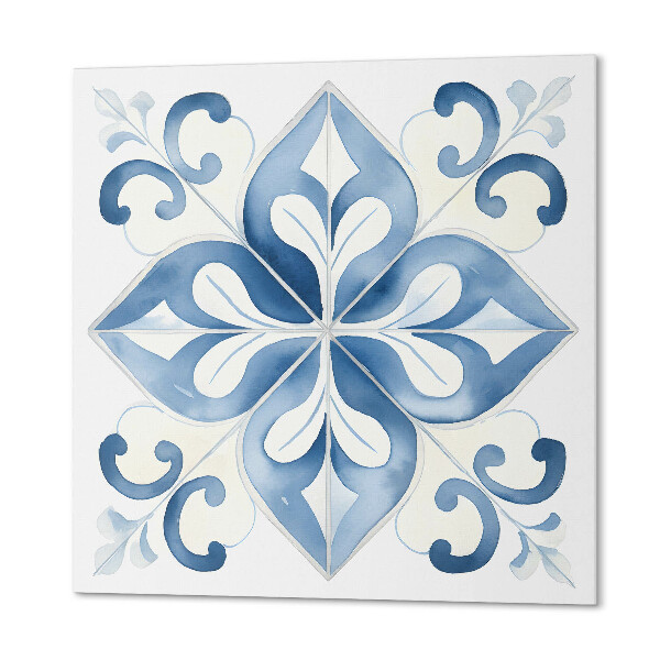 Wandbekleding vinyl Bloemen in keramische stijl