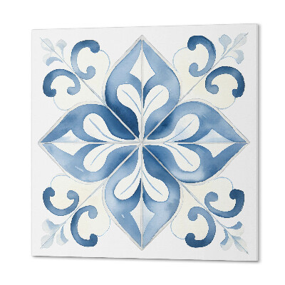 Wandbekleding vinyl Bloemen in keramische stijl