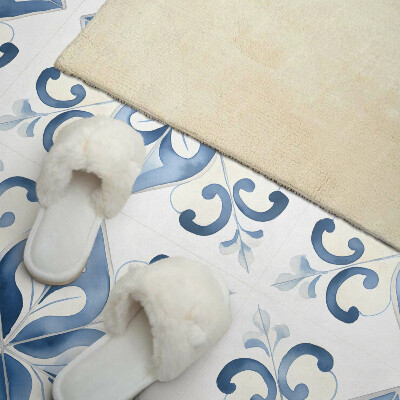 Wandbekleding vinyl Bloemen in keramische stijl