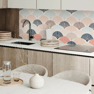 Wandbekleding vinyl Golven met een waaieraccent